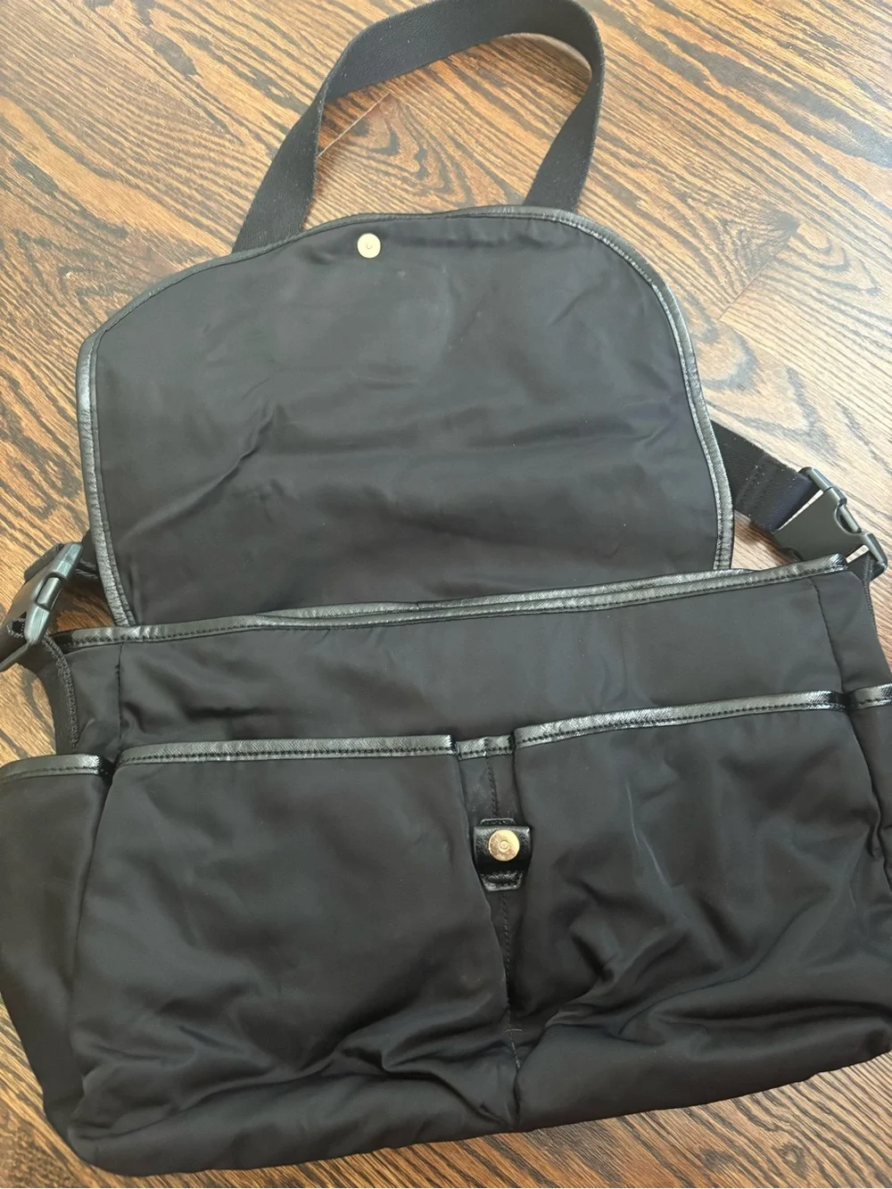 Tory Burch Black Nylon Crossbody Satchel